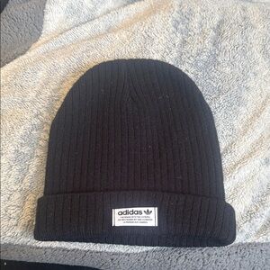 Adidas Ribbed Black Knit Beanie